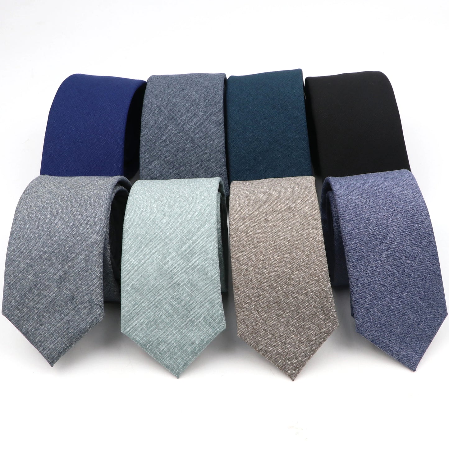 Polyester Bamboo Solid Color Necktie